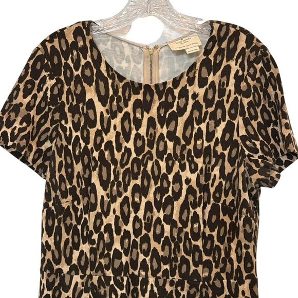 Kate Spade Autumn Leopard Print Fit and Flare Dress Size M/L - Picture 5 of 9